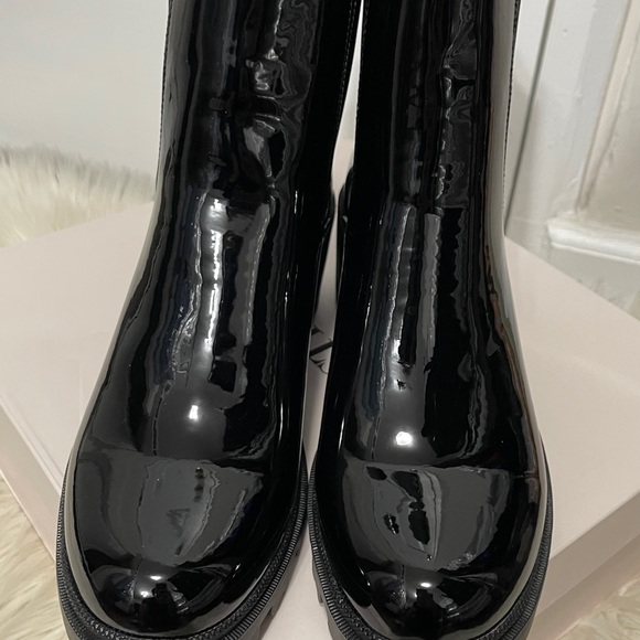 Womens black lug booties - Picture 2 of 6